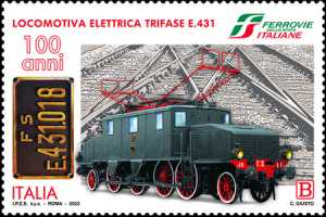 Eccellenze del sistema produttivo ed economico : Locomotiva elettrica trifase E.431 - Centenario della costruzione