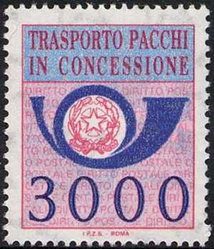 1984 - Pacchi in Concessione - Repubblica -  nuovo tipo - sezione unica
