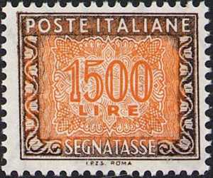 1991 - Segnatasse  Repubblica - Cifra in ornato - nuovo valore