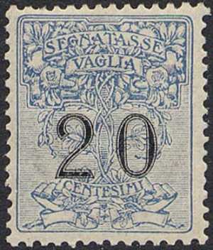 1924 - SEGNATASSE VAGLIA - Regno - cifre in nero su disegni allegorici