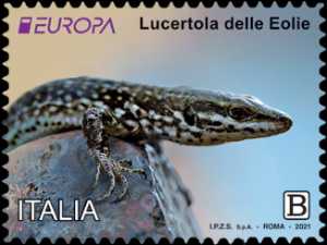 Europa 2021 - 66° emissione :  Lucertola delle Eolie 