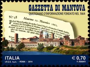 350° Anniversario della fondazione della  Gazzetta di Mantova 