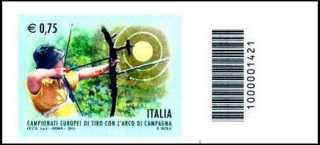 Italia 2011 - Campionati europei di tiro con l'arco di campagna - codice a barre 1421