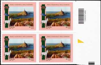Parchi, Giardini e Orti Botanici d'Italia : Parco Nazionale dell'Asinara - quartina con codice a barre n° 1680