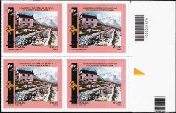 Parchi, Giardini e Orti Botanici d'Italia : Giardino botanico alpino di Campo Imperatore - quartina con codice a barre n° 1679