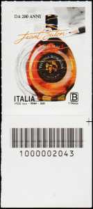 Le Eccellenze del sistema produttivo ed economico : BUTON - Bicentenario della fondazione - francobollo con codice a barre n° 2043 in BASSO a destra