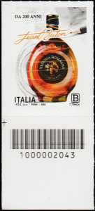 Le Eccellenze del sistema produttivo ed economico : BUTON - Bicentenario della fondazione - francobollo con codice a barre n° 2043 in BASSO a sinistra