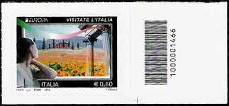 Italia 2012 - Europa - 57ª serie - Visitate l’Italia - valore 0.60 - codice a barre n° 1466