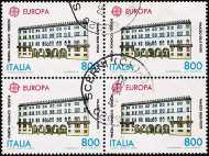1990 - Europa - Edifici postali di ieri e di oggi - Palazzo delle Poste di Venezia