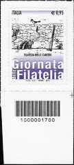 Giornata della filatelia - Filatelia nelle carceri - francobollo con codice a barre n° 1700