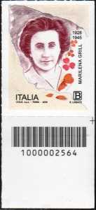 Marilena Grill - francobollo con codice a barre n° 2564  in  BASSO  a  destra