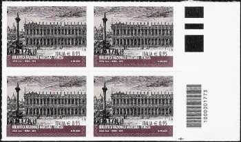 Biblioteca Nazionale Marciana - Venezia - quartina con codice a barre n° 1773