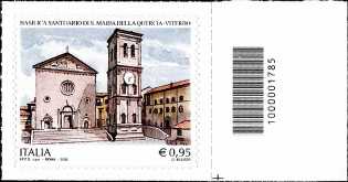 Santuario Santa Maria della Quercia - Viterbo - francobollo con codice a barre n° 1785