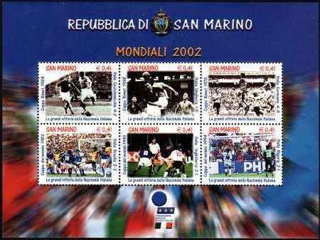 San Marino 2002 - Mondiali di calcio - foglietto