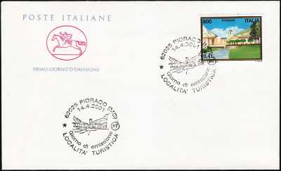 2001 - Turistica -  Pioraco  ( MC )  - FDC  CAVALLINO - Annullo ufficio postale Pioraco