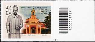 120° Anniversario della Fondazione «Istituto Sacra Famiglia» - francobollo con codice a barre n° 1724