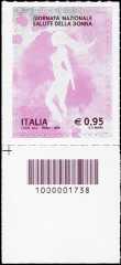 Giornata Nazionale dedicata alla Salute della Donna - francobollo con codice a barre n° 1738