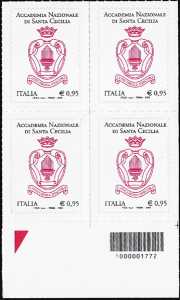 Accademia Nazionale Santa Cecilia - quartina con codice a barre n° 1772