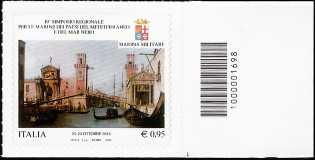10° Simposio regionale per le Marine dei paesi del Mediterraneo e del Mar Nero - francobollo con codice a barre n° 1698 