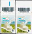 2020 - " Le eccellenze del sistema produttivo ed economico " - ASSOLATTE : Associazione Italiana Lattiero-Casearia - 75°  Anniversario della fondazione - coppia di francobolli con codice a barre n° 2033 in ALTO destra-sinistra