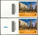 Patrimonio artistico e culturale italiano - I Carnevali più antichi d'Italia : Venezia - coppia di francobolli con codice a barre n° 2286 a SINISTRA alto-basso