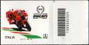 Lo Sport  :  Moto Ducati - Campioni del Mondo Moto GP 2022 - francobollo con codice a barre n° 2325 a DESTRA in alto