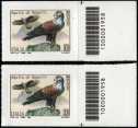 2019 - Europa - 64° serie :  Aquila di Bonelli -  coppia di francobolli con codice a barre n° 1958 a DESTRA alto-basso