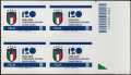 F.I.G.C. - Federazione Italiana Gioco Calcio - 120° Anniversario della fondazione - quartina codice a barre n° 1886