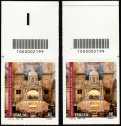 2022 - Patrimonio artistico e culturale italiano - Basilica di Santa Maria in Vado - Ferrara - coppia di francobolli con codice a barre n° 2199 IN  ALTO  destra-sinistra