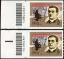 Don Giovanni Minzoni - 100° Anniversario della scomparsa - coppia di francobolli con codice a barre n° 2361 a SINISTRA alto-basso