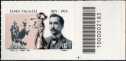 2021 - Elmo Palazzi - 150° Anniversario della nascita - francobollo con codice a barre n° 2183 a DESTRA in BASSO