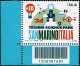 2015 - Parco tecnologico scientifico San Marino-Italia - 3D - francobollo con codice a barre n° 1685 