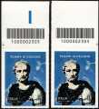 Plinio il Vecchio - Bimillenario della nascita - coppia di francobolli con codice a barre n° 2305 in  ALTO destra-sinistra