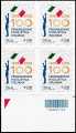 2016 - Centenario della fondazione della Federazione Pugilistica Italiana - quartina  con codice a barre n° 1722