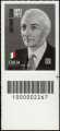 2022 - Antonio Segni - 50° Anniversario della scomparsa - francobollo con codice a barre n° 2267 in BASSO a destra