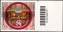 a Repubblica Italiana - 75° Anniversario - francobollo con codice a barre n° 2321 a DESTRA in alto