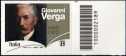 2022 - Giovanni Verga - Centenario della morte - francobollo con codice a barre n° 2189 a DESTRA in alto
