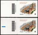 Patrimonio artistico e culturale italiano : Piazza Ducale a Vigevano - coppia di francobolli con codice a barre n° 2264 a SINISTRA alto-basso