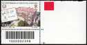 40° Anniversario degli Accordi di Villa Madama - francobollo con codice a barre n° 2398 in BASSO a destra