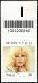 Le eccellenze italiane dello spettacolo :  Monica Vitti - francobollo con codice a barre n° 2262 in  ALTO a sinistra