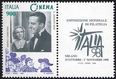 «Italia '98» - Esposizione mondiale di Filatelia, Milano - «Giornata del Cinema» - «Il Signor Max» Mario Camerini