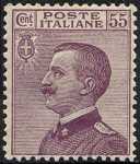 1918 - Effige di Vittorio Emanuele III - volta a sinistra - con filigrana