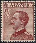 1918 - Effige di Vittorio Emanuele III - volta a sinistra - con filigrana