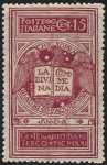 1921 - 6° Centenario della morte di Dante Alighieri - Aquila che tiene la Divina Commedia
