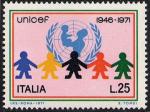 25°  Anniversario dell' U.N.I.C.E.F. - L. 25