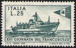 XIII Giornata del Francobollo - nave postale 'Tirrenia'