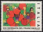XXI Giornata del Francobollo - disegni di bambini - L. 150
