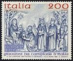 Natale - Bassorielo di Giovanni da Campione d'Italia - 1340 - 'L'adrazione dei Magi'