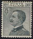 1925 - Tipi del 1908 - Effige di Vittorio Emanuele III - volta a sinistra