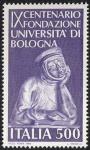 9° Centenario della fondazione della Università di Bologna - bassorilievo